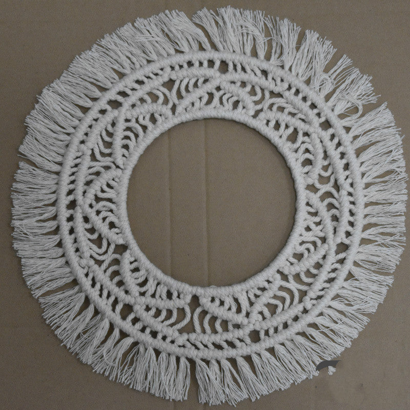 Cotton Round Ruffle Round Wall Decor