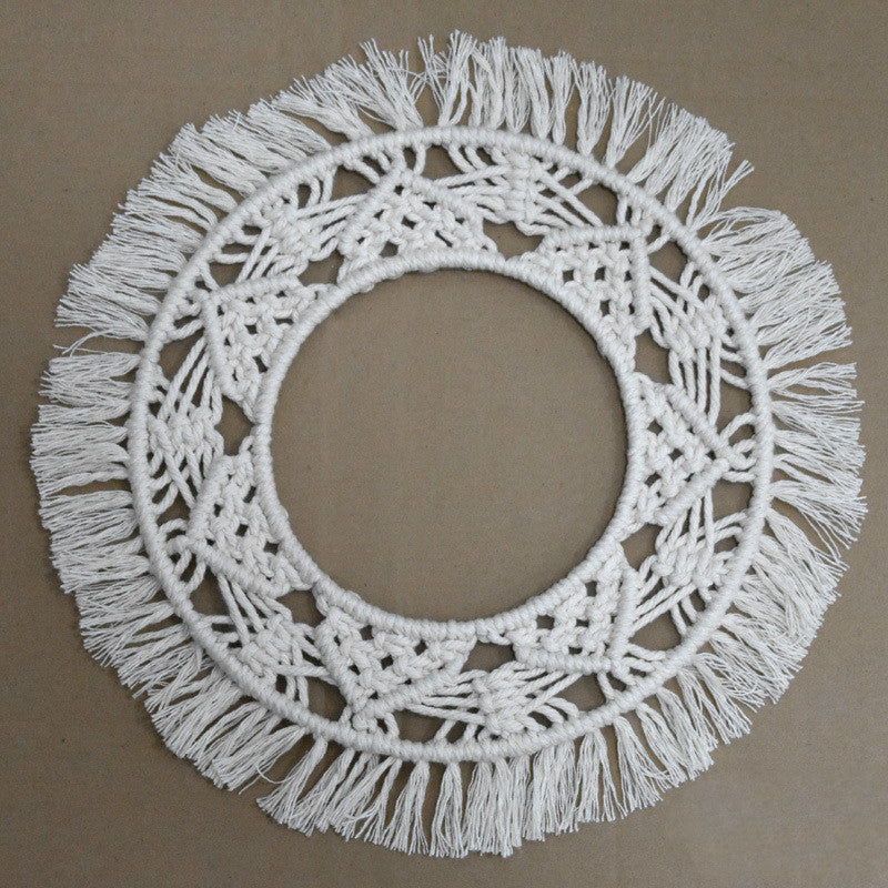 Cotton Round Ruffle Round Wall Decor