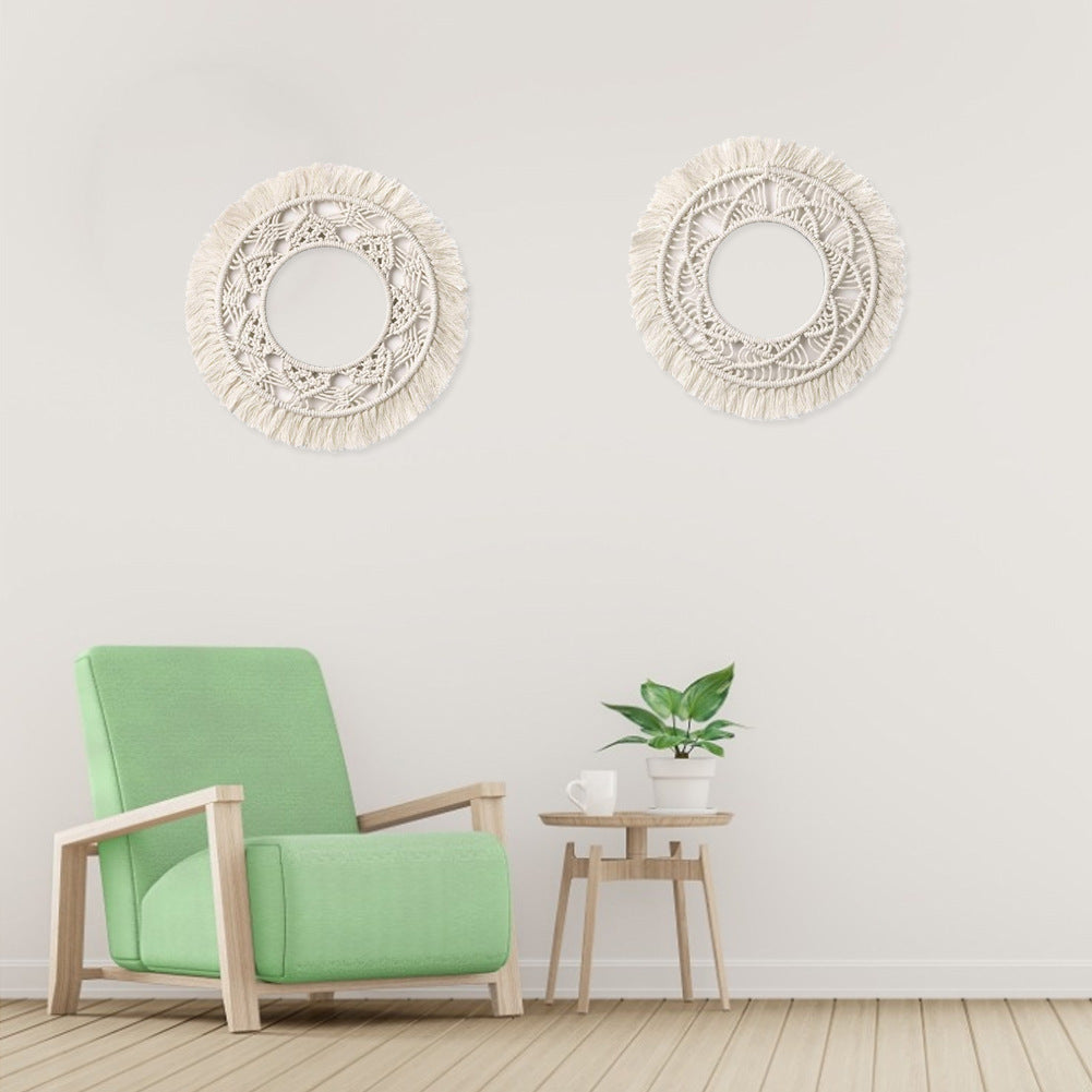 Cotton Round Ruffle Round Wall Decor