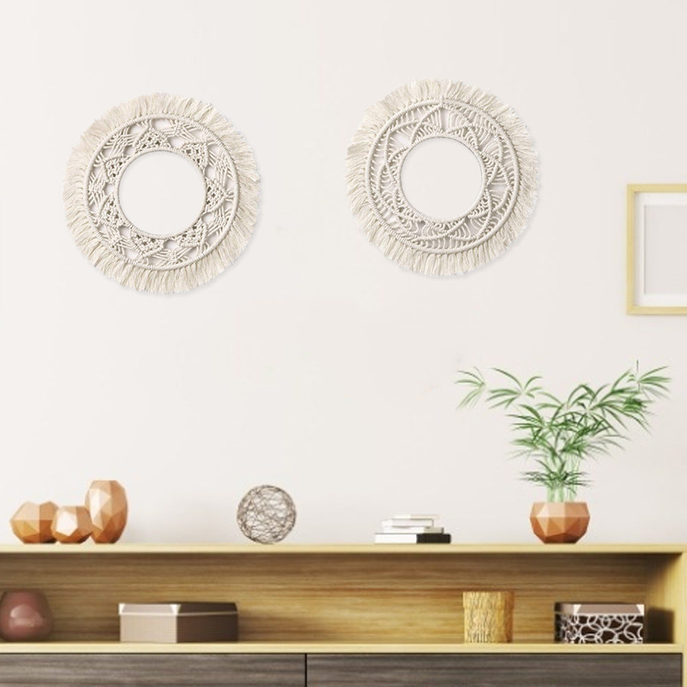 Cotton Round Ruffle Round Wall Decor