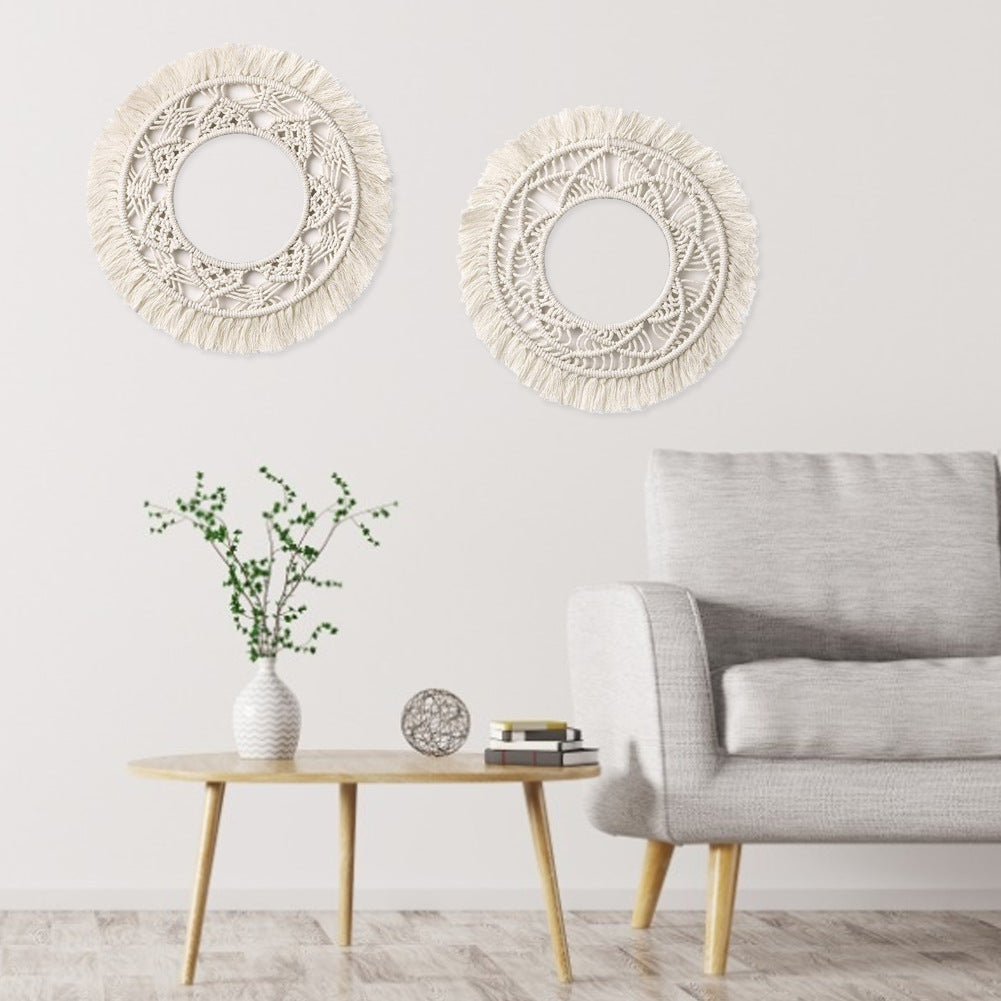 Cotton Round Ruffle Round Wall Decor